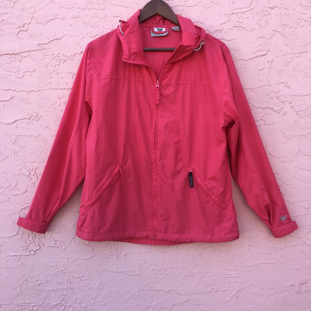 White Sierra Coral Rain Jacket Windbreaker